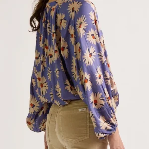 Blouse de grossesse et allaitement Madeleine - Bleuet