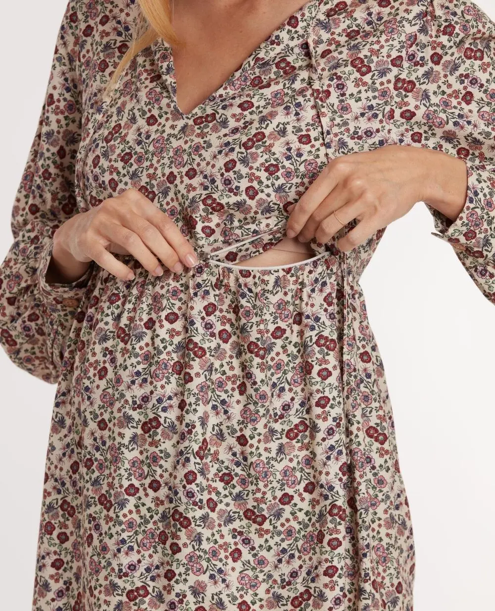 Blouse de grossesse et d’allaitement Eléonore - Fleur – Image 5