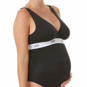 Body de maternité d'allaitement Life - Noir