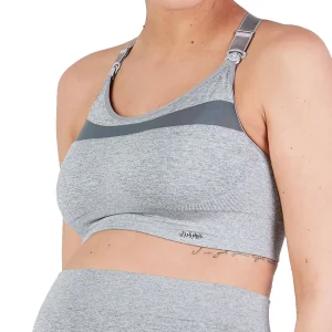 Brassière de sport de grossesse et d’allaitement Woma - Gris