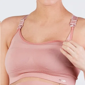 Brassière de sport de grossesse et d’allaitement Woma - Rose