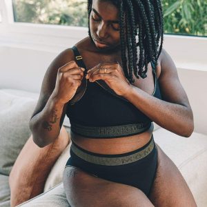 Cache Coeur x Tajine Banane : Brassière d'allaitement I'm enough - Noir