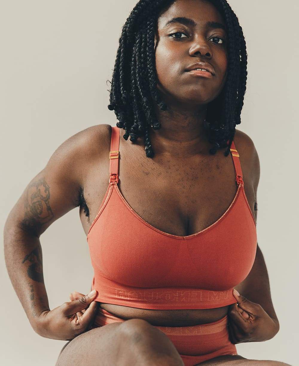 Cache Coeur x Tajine Banane : Brassière d'allaitement I'm enough - Terracota