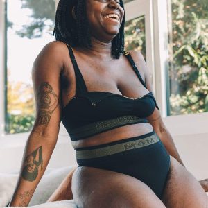 Cache Coeur x Tajine Banane : Culotte post-partum Mom - Noir