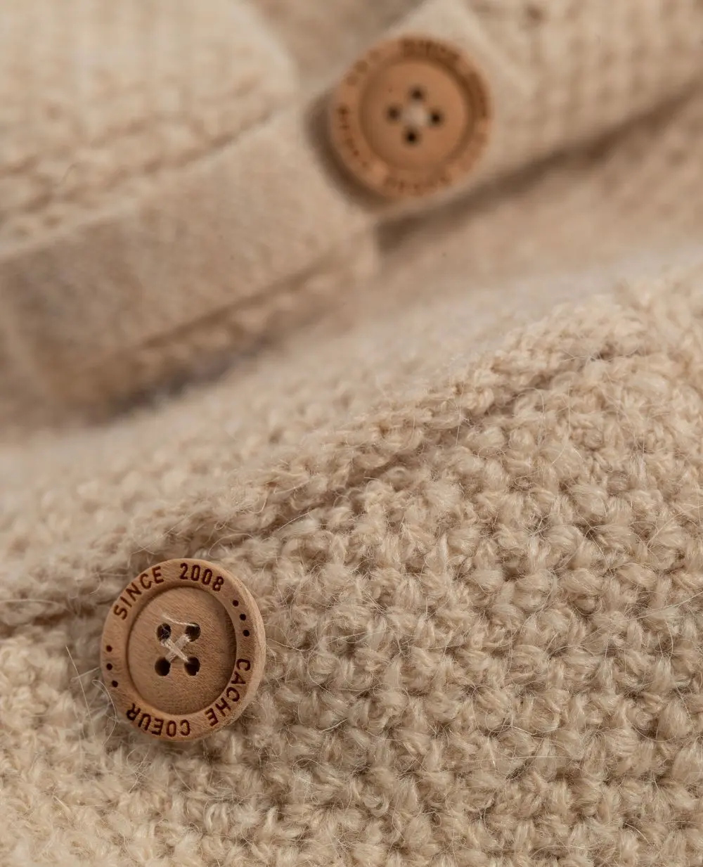 Cardigan de grossesse en maille Abelha - Beige – Image 5