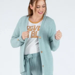 Cardigan de grossesse en maille Abelha - Sauge