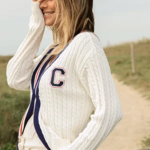 Cardigan de maternité college Gwen - Ivoire