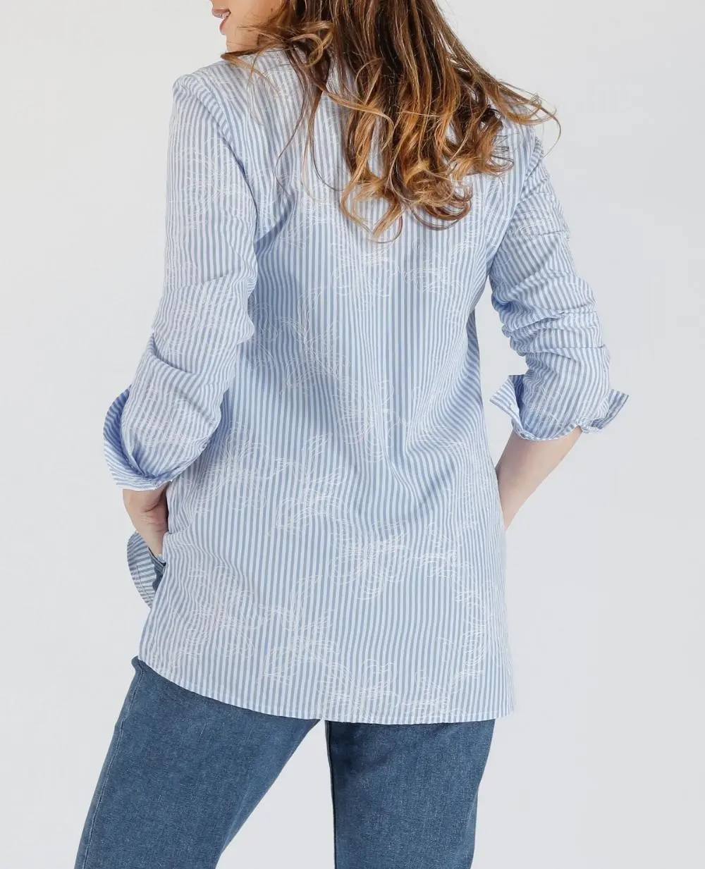 Chemise liquette de maternité Camille - Bleu – Image 4