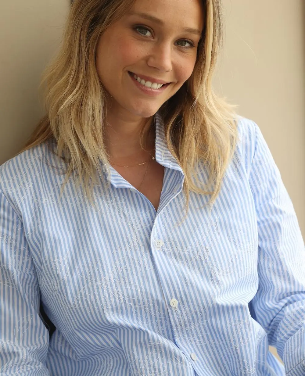 Chemise liquette de maternité Camille - Bleu – Image 6