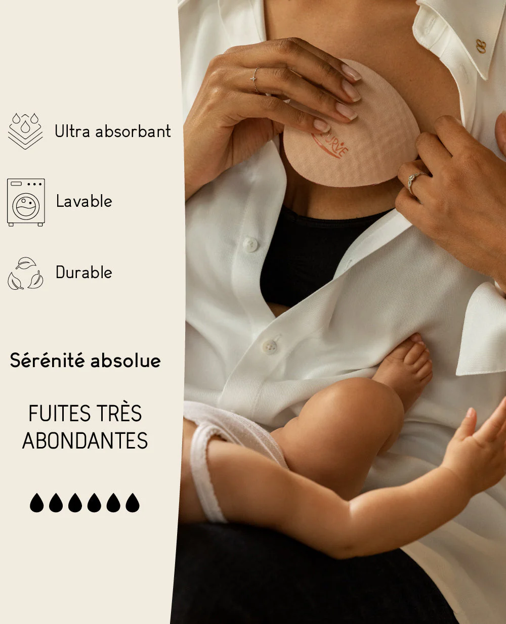 Coussinets d'allaitement lavables - fuites très abondantes – Image 3
