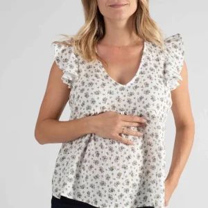 Haut papillon de grossesse et d’allaitement Suzanne - Fleur