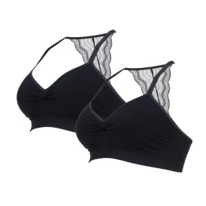 Lot de 2 brassières de grossesse et d'allaitement Serenity - Noir