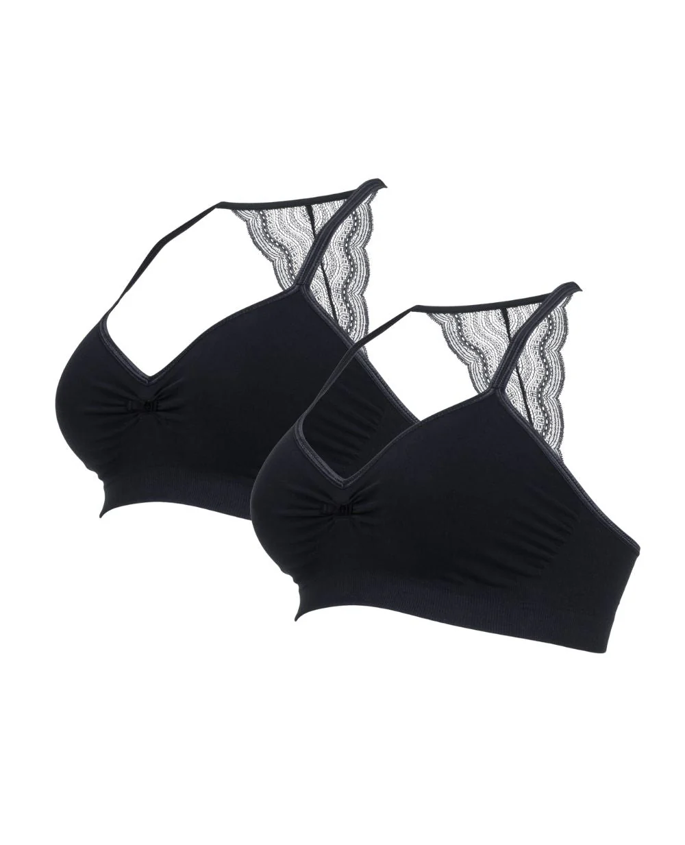 Lot de 2 brassières de grossesse et d'allaitement Serenity - Noir