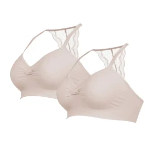 Lot de 2 brassières de grossesse et d'allaitement Serenity - Pétale