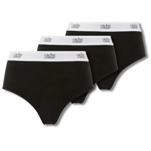 Lot de 3 culottes menstruelles ultra absorbante Bodyguard - Noir