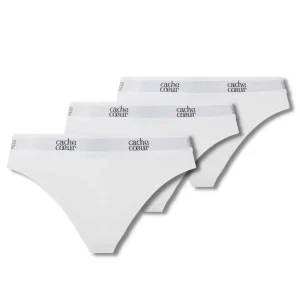 Lot de 3 culottes taille basse Life - Blanc