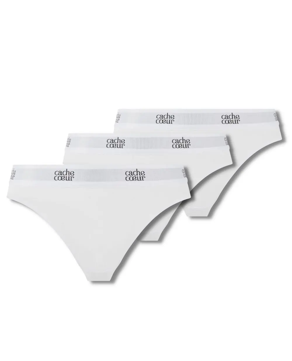 Lot de 3 culottes taille basse Life - Blanc