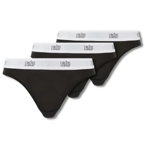 Lot de 3 culottes taille basse Life - Noir