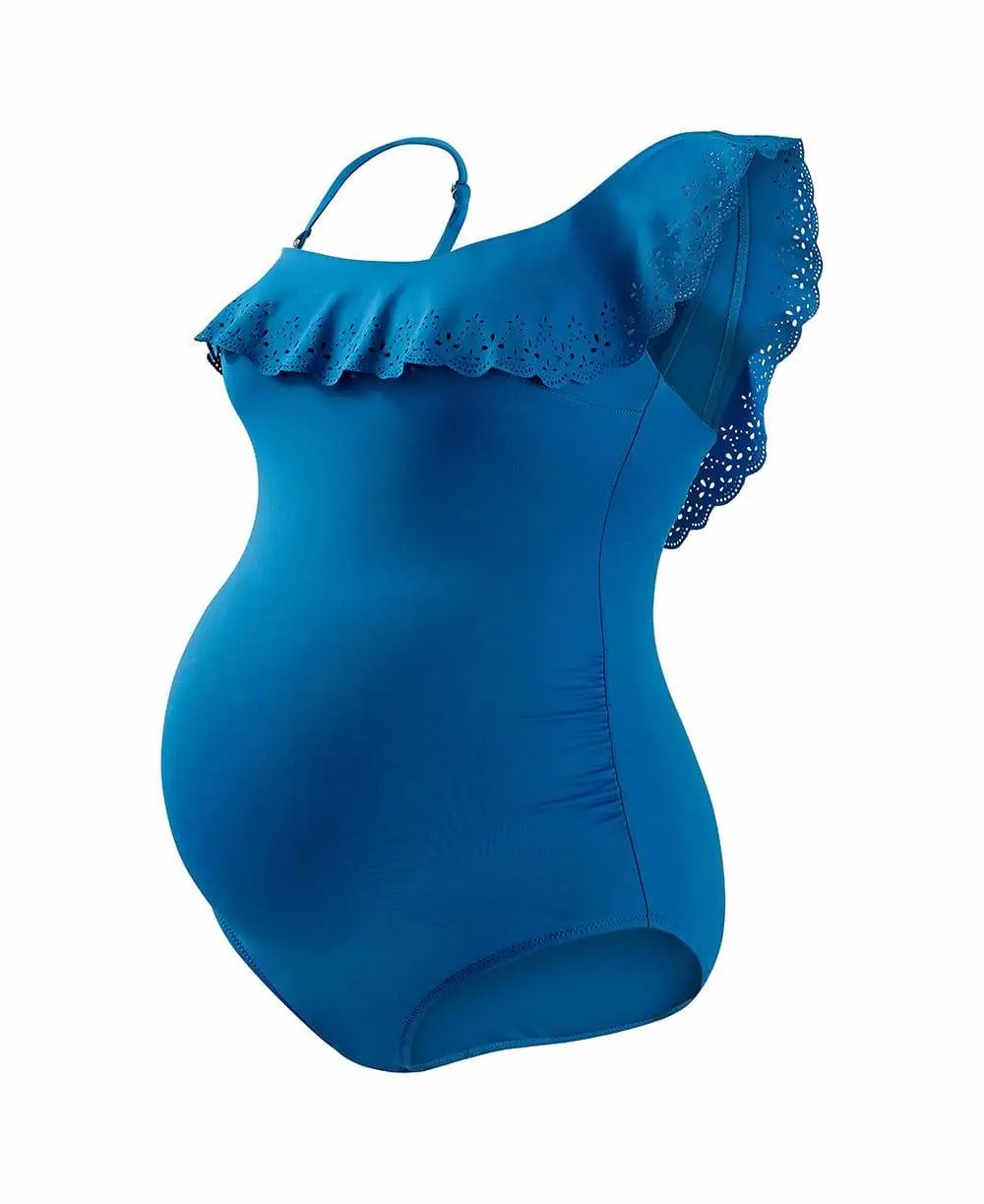 Maillot de bain de grossesse Bloom - Bleu – Image 3