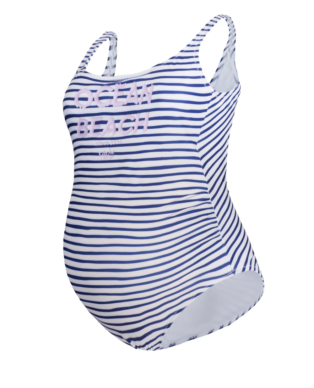 Maillot de bain de grossesse Ocean Beach - Blanc/Marine – Image 8