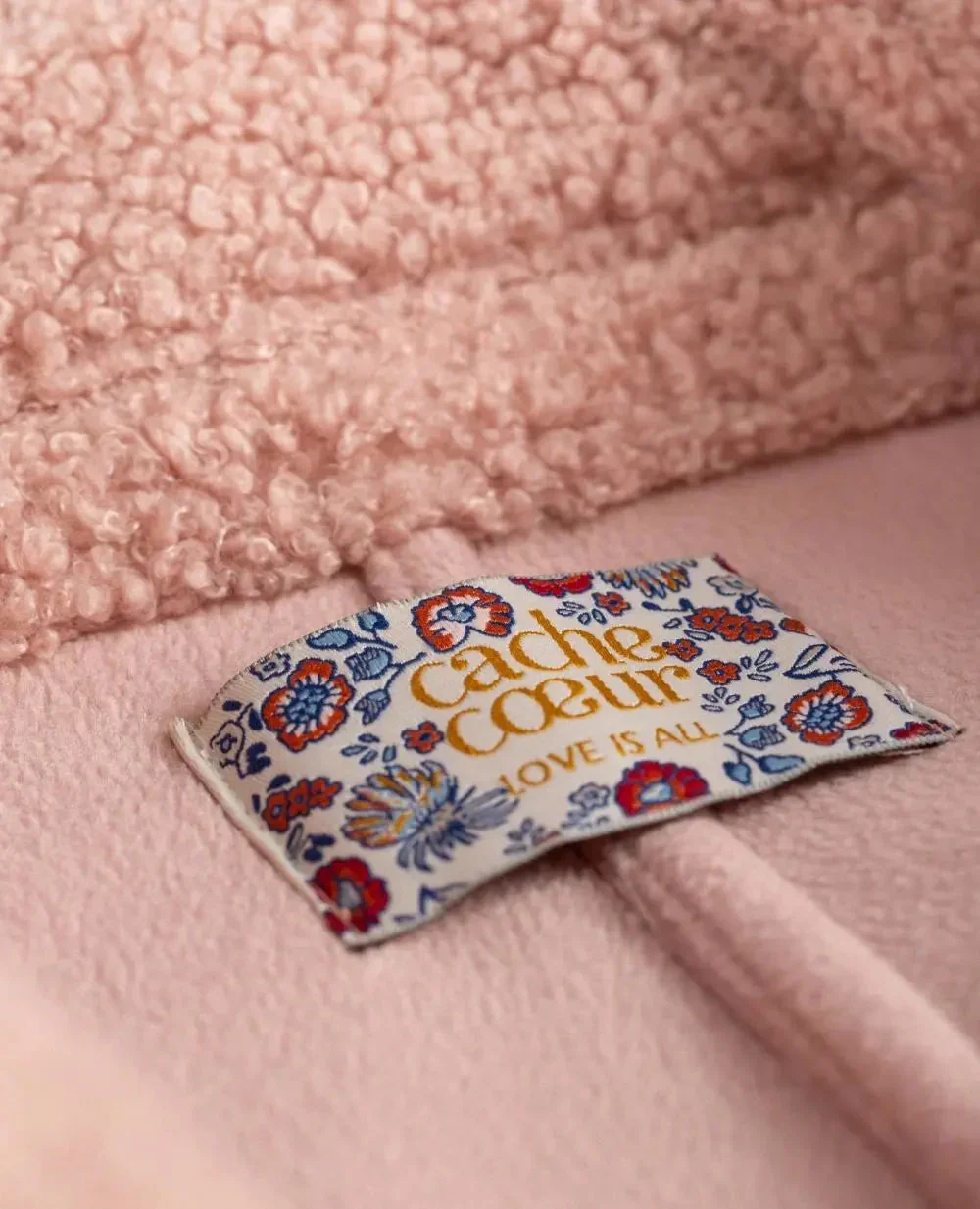 Manteau long de maternité oversize Léonie - Rose – Image 6