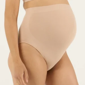 Maxi culotte de grossesse sans couture Essentiel - Beige