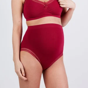 Maxi culotte de grossesse sans couture Milk - Bordeaux