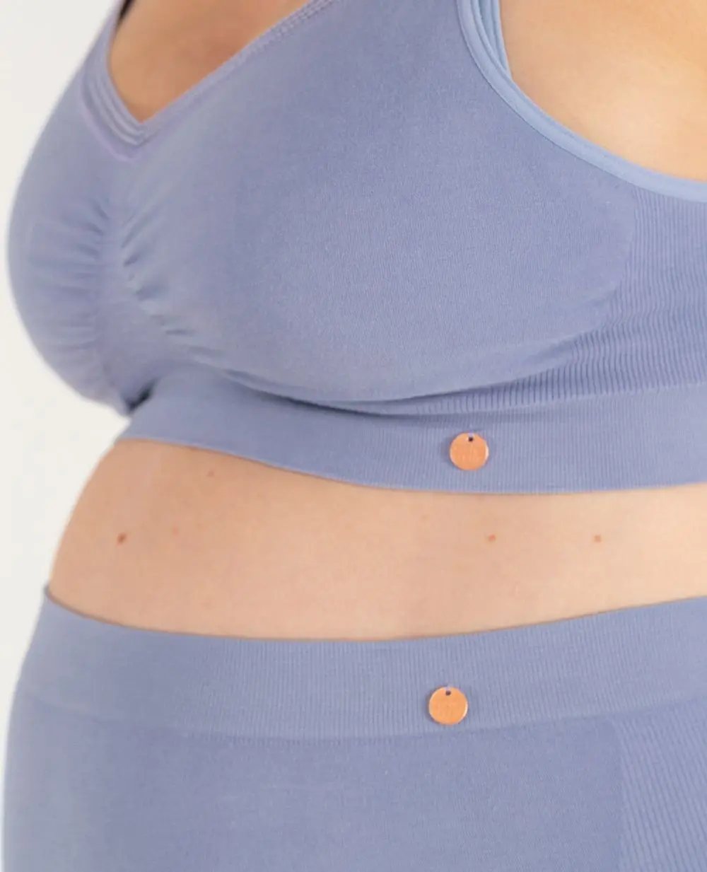 Maxi culotte de grossesse sans couture Organic - Bleuet – Image 5