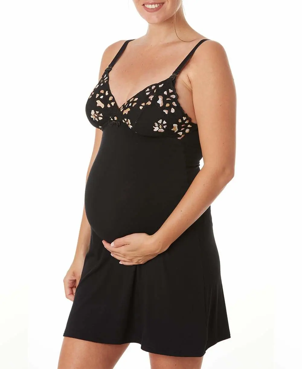 Nuisette de grossesse et d'allaitement Cléo - Noir – Image 4