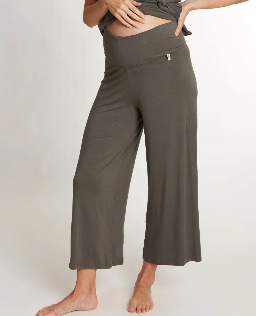 Pantalon 7/8ème de grossesse Origin - Kaki – Image 2