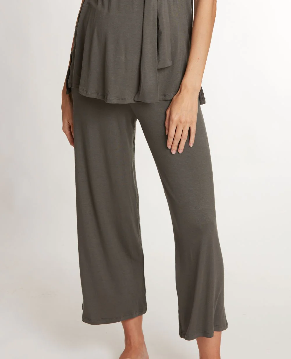 Pantalon 7/8ème de grossesse Origin - Kaki – Image 4