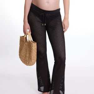 Pantalon beachwear de maternité Milos - Noir
