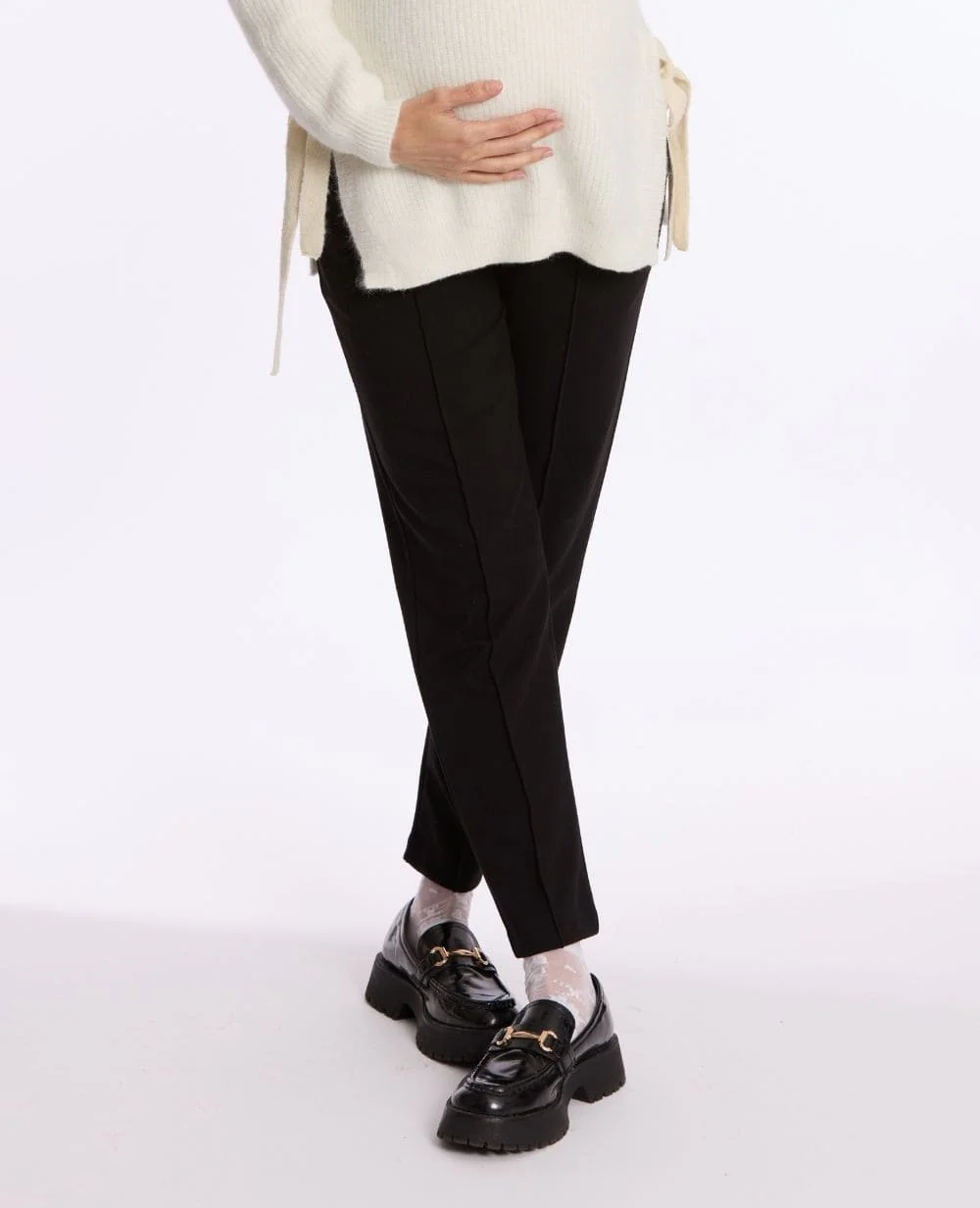 Pantalon carotte de maternité Clark - Noir – Image 5