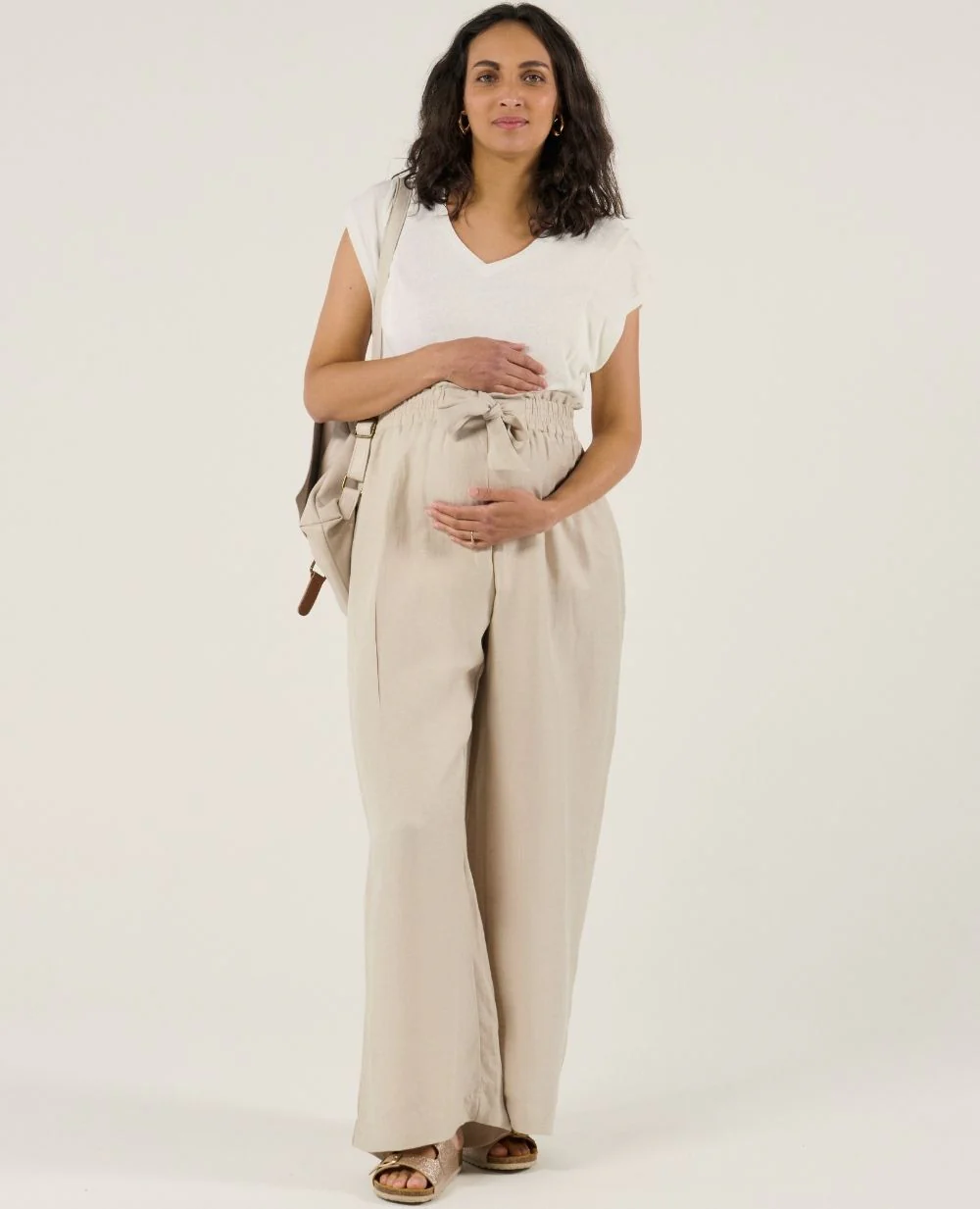 Pantalon de grossesse Sahel - Beige – Image 5