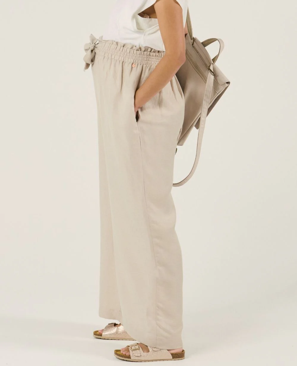Pantalon de grossesse Sahel - Beige – Image 3