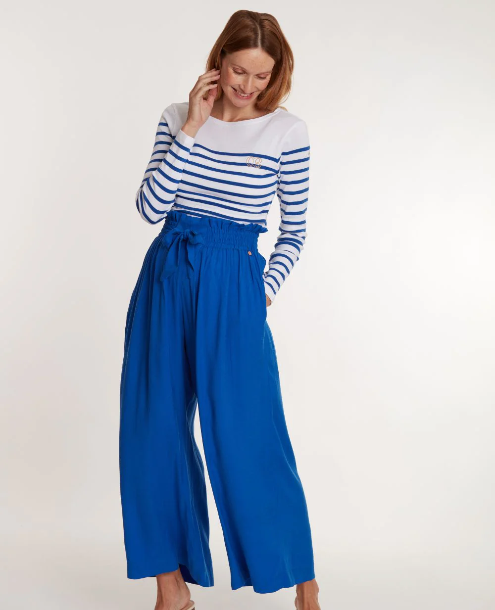 Pantalon de grossesse Sahel - Bleu Electrique