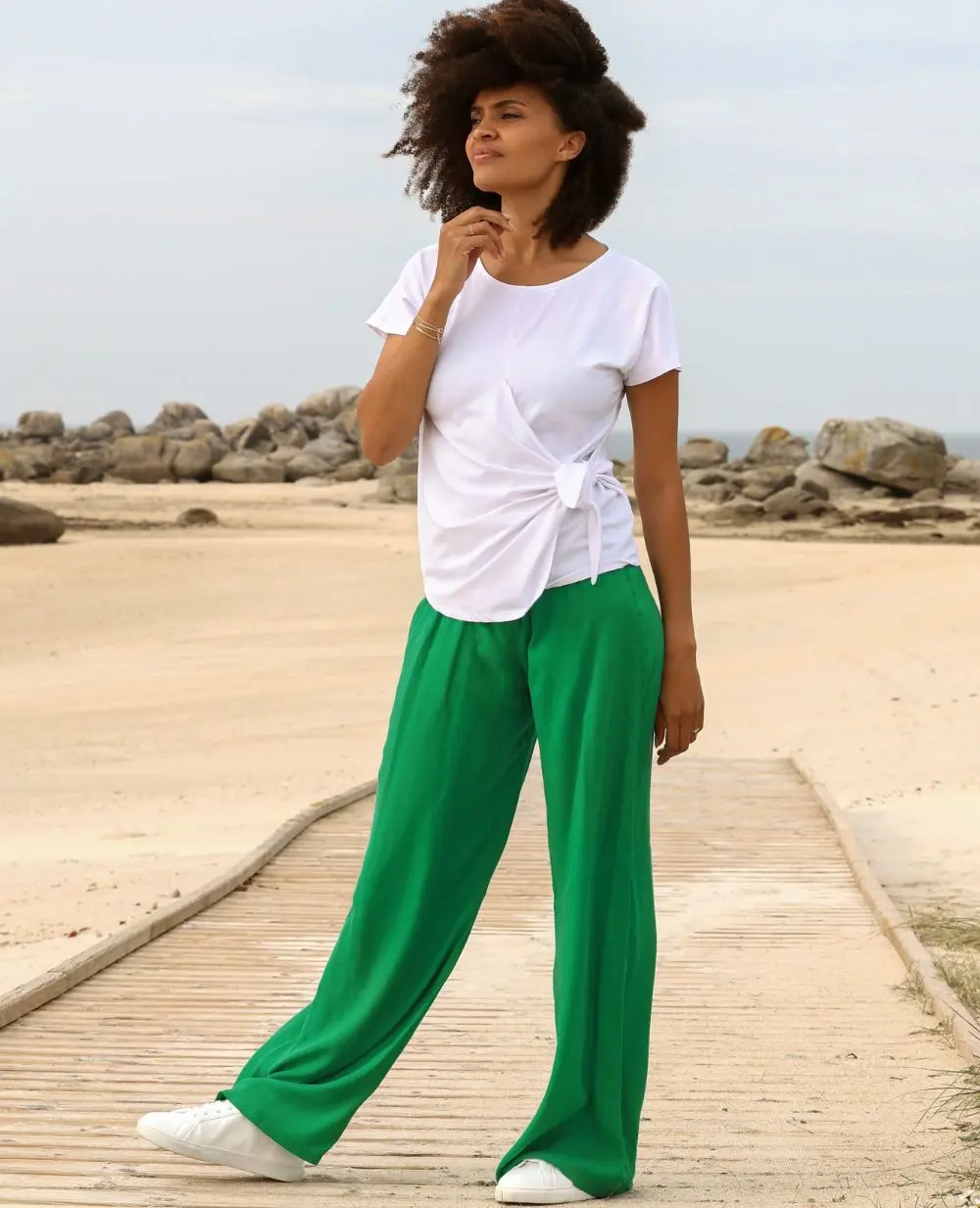 Pantalon de grossesse Sahel - Vert – Image 7