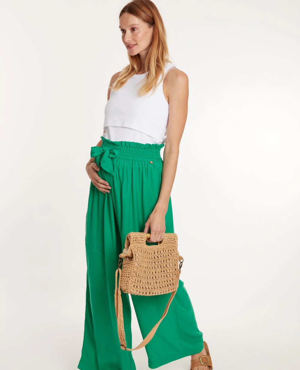 Pantalon de grossesse Sahel - Vert – Image 3
