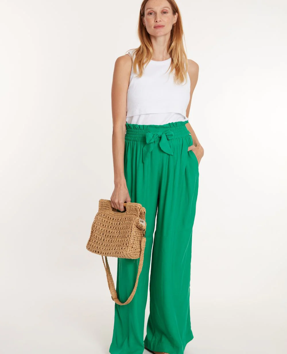 Pantalon de grossesse Sahel - Vert – Image 2