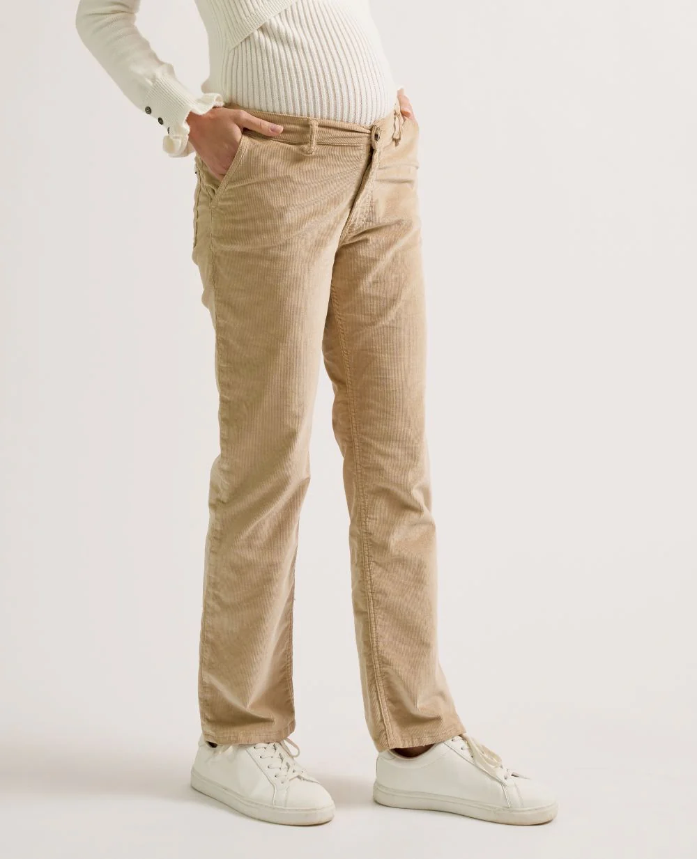 Pantalon droit de maternité William - Noisette – Image 6