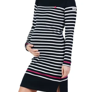 Robe de grossesse marinière Quimper - Marine / Blanc