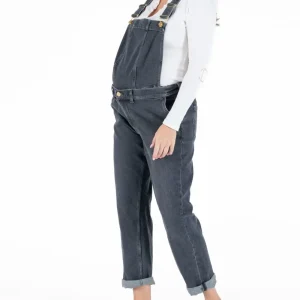 Salopette 2 en 1 ( jean Carrie + haut de salopette amovible )- Gris Used