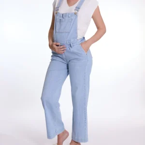 Salopette de grossesse en jean Kelly - Light Blue
