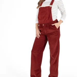 Salopette de grossesse en velours Clyde - Havane