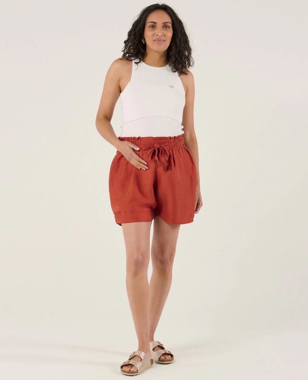 Short de maternité Nubie - Cuivre – Image 6