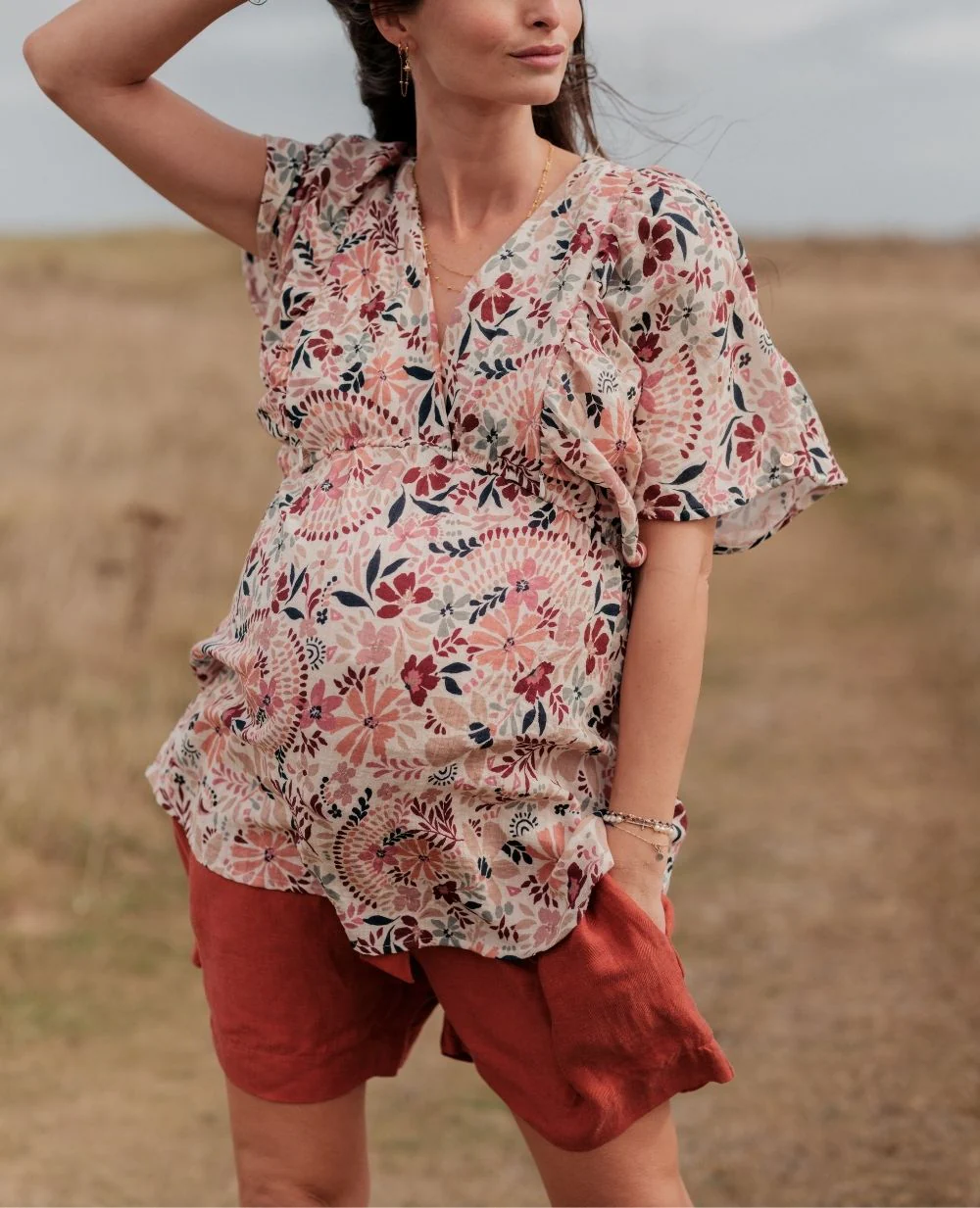 Short de maternité Nubie - Cuivre – Image 8