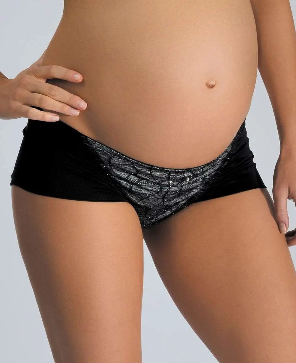 Shorty de grossesse MAGIC - Noir – Image 2