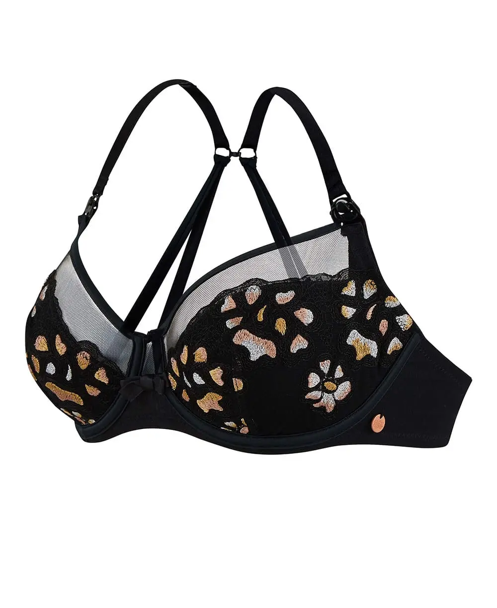 Soutien-gorge de grossesse et d'allaitement avec armatures Cléo - Noir – Image 6