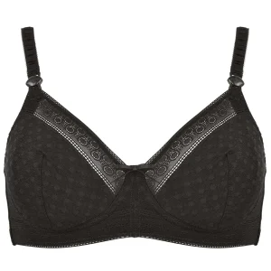Soutien gorge de grossesse et d'allaitement MOSAIC - Noir