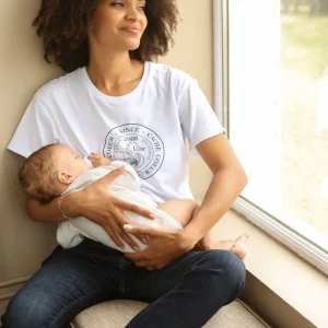 T-shirt de grossesse et d’allaitement Cook - Blanc